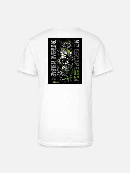 No Escape Skull Neon Trail - Men's 50/50 T-Shirt - white