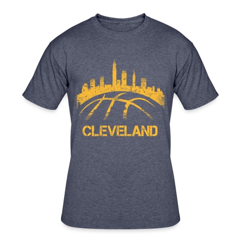 Cleveland Basketball Skyline - Men's 50/50 T-Shirt