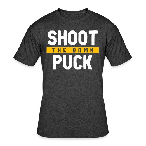 Shoot the Damn Puck - Men's 50/50 T-Shirt