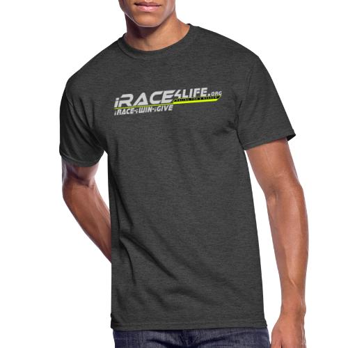 iRace4Life.org Gray Logo w/ iRace-iWin-iGive! - Men's 50/50 T-Shirt