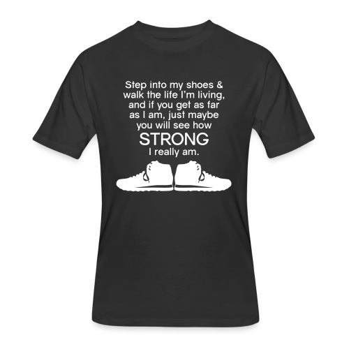 Step into My Shoes (tennis shoes) - Men's 50/50 T-Shirt