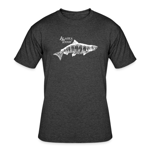 Alaska Tough White Salmon - Men's 50/50 T-Shirt