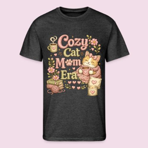 Cozy Cat Mom Era Faux Stitched Design - Men's 50/50 T-Shirt
