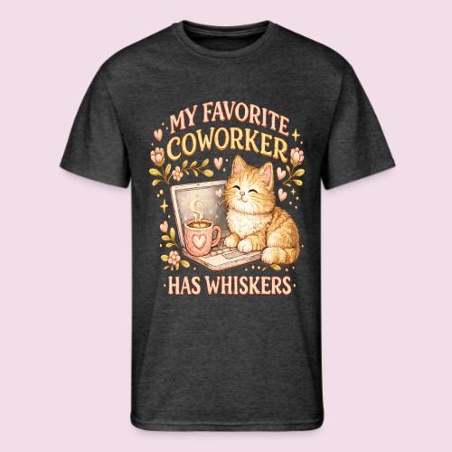 My Favorite Coworker Has Whiskers Faux Stitched - Men's 50/50 T-Shirt