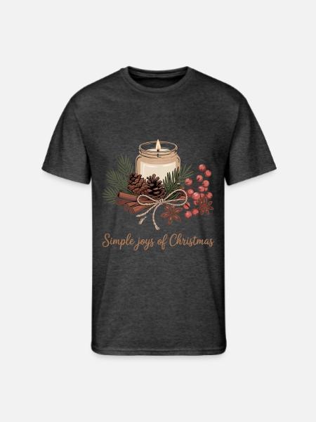 Rustic Christmas Design - Men's 50/50 T-Shirt - heather black
