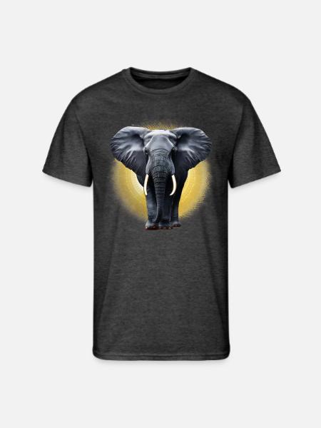 Golden Elephant - Men's 50/50 T-Shirt - heather black
