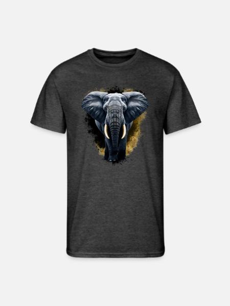 Golden Elephant - Men's 50/50 T-Shirt - heather black
