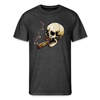 Cigar Smoking Smoker - Men's 50/50 T-Shirt - heather black - Front - Jackson (183cm)