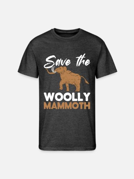 Mammoth Funny Prehistoric Animal - Men's 50/50 T-Shirt - heather black