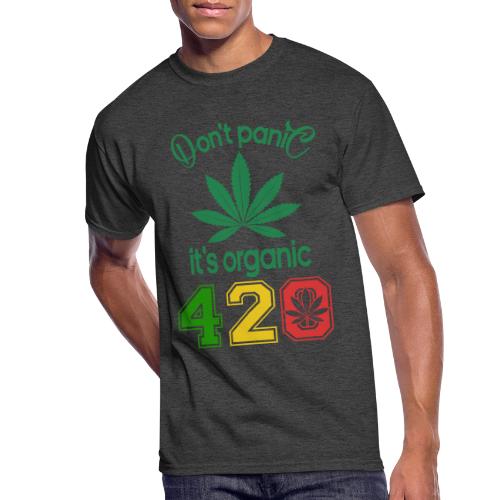 Joshing 420 Organic Herb Weed Marijuana Design - Men's 50/50 T-Shirt