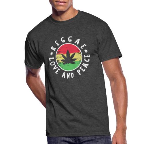 Reggae love and peace circular logo, iconic theme - Men's 50/50 T-Shirt