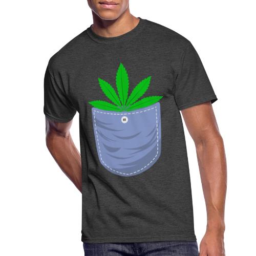Jesting 420 Pocket Of Herb Weed Marijuana Design - Men's 50/50 T-Shirt