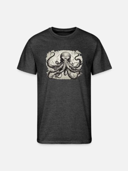 octopus1 - Men's 50/50 T-Shirt - heather black