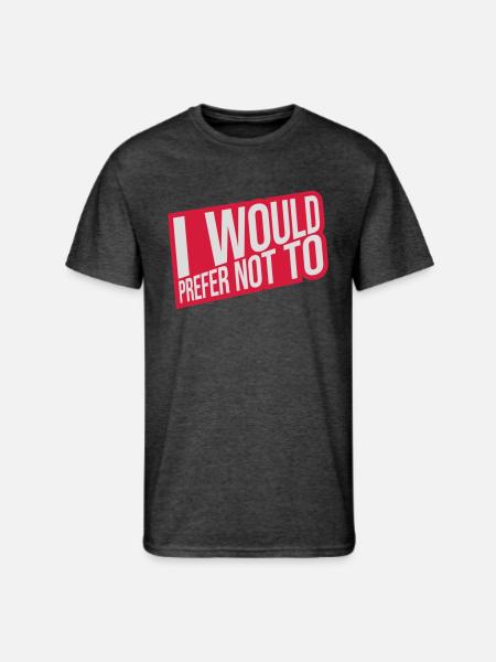 I prefer not to - Men's 50/50 T-Shirt - heather black