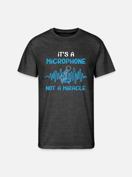 Microphone Not Miracle Musician Karaoke - Men's 50/50 T-Shirt - heather black