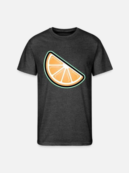 Orange Slice - Men's 50/50 T-Shirt - heather black