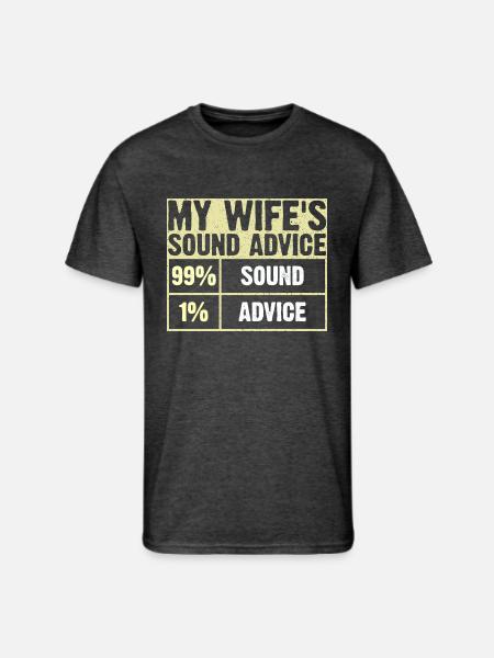 My Wife Sound Advice - Men's 50/50 T-Shirt - heather black