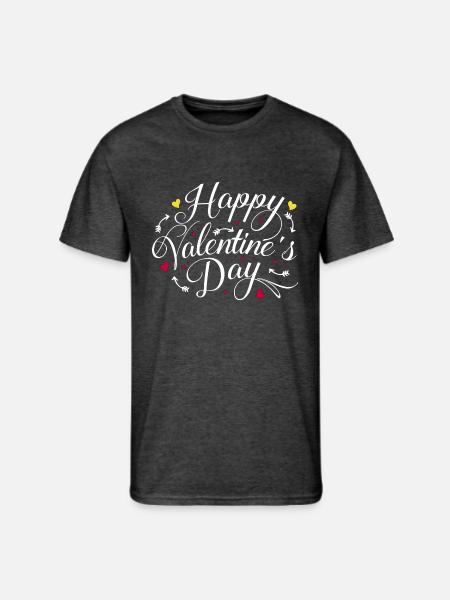 Happy Valentine's Day - Men's 50/50 T-Shirt - heather black