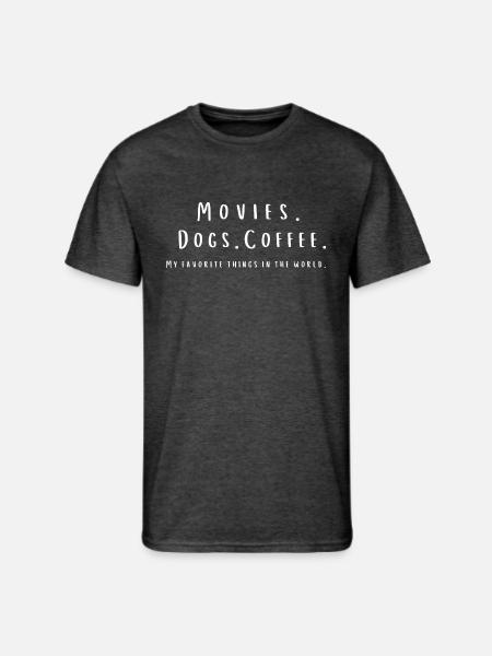 Movies Coffee And Dogs - Men's 50/50 T-Shirt - heather black