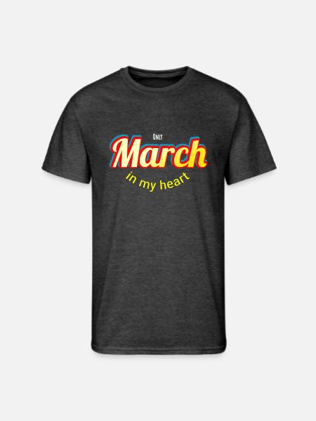 march - Men's 50/50 T-Shirt - heather black