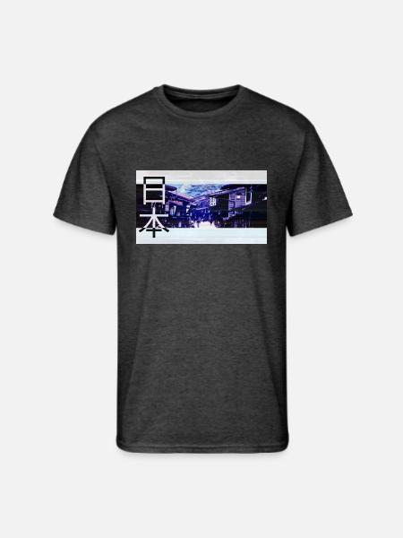 Japan Retro Aesthetic - Men's 50/50 T-Shirt - heather black