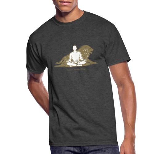 Silence Builds Kings Meditation Lion - Men's 50/50 T-Shirt