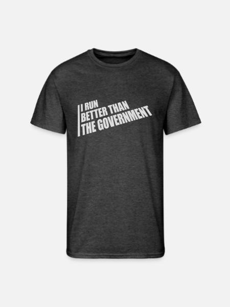 run better than government - Men's 50/50 T-Shirt - heather black