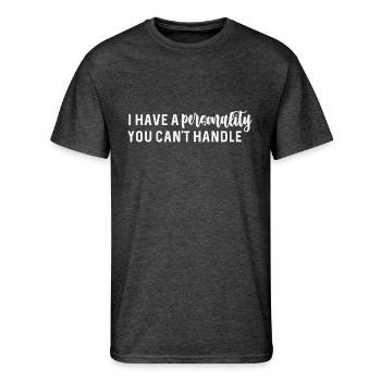 PERSONALITY - Men's 50/50 T-Shirt - heather black - Front - Jackson (183cm)