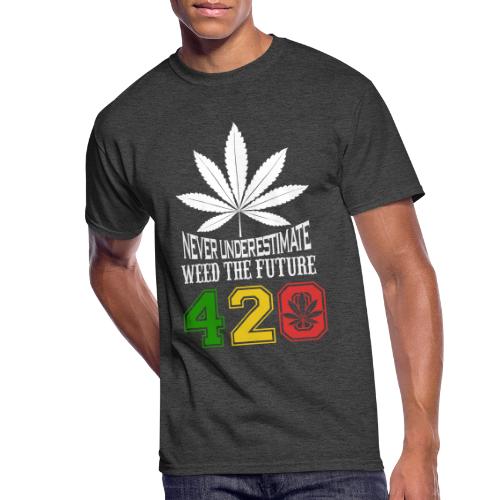 Chuckling 420 Future of Herb Weed Marijuana Design - Men's 50/50 T-Shirt