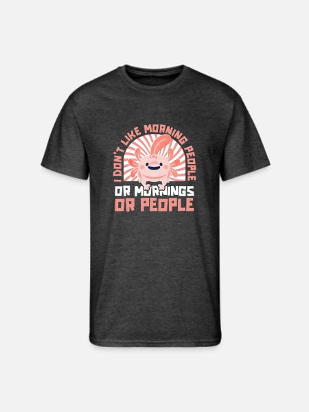 Axolotl Salamander - Men's 50/50 T-Shirt - heather black