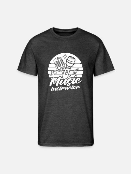Music Teacher Microphone - Men's 50/50 T-Shirt - heather black