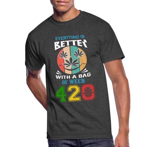 Comic 420 Better Herb Weed Marijuana Design - Men's 50/50 T-Shirt