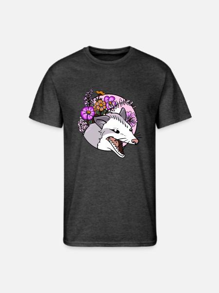 Funny Possum Opossums - Men's 50/50 T-Shirt - heather black
