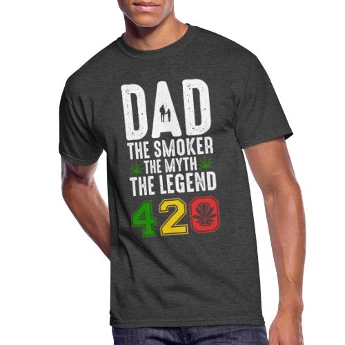 Gleeful Smoking dad The smoker the myth the legend - Men's 50/50 T-Shirt