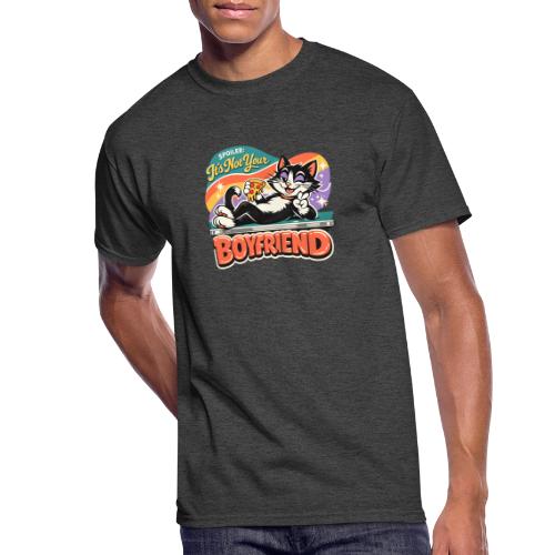 Sassy Cat Pride Pizza Retro Comic - Men's 50/50 T-Shirt