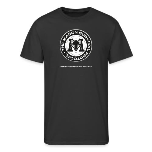 MasonSurvival Protocol White Text - Men's 50/50 T-Shirt