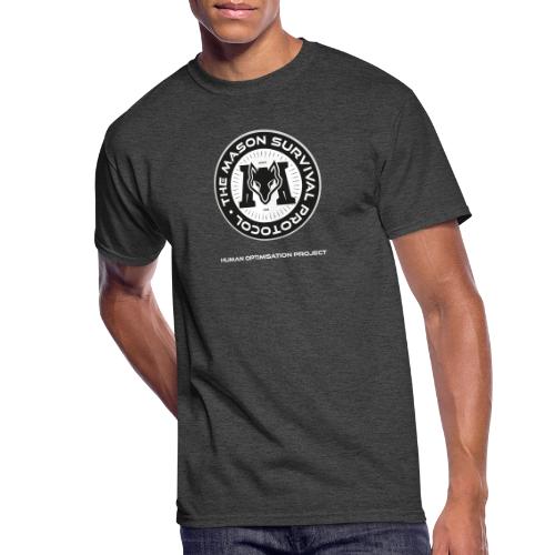 MasonSurvival Protocol White Text - Men's 50/50 T-Shirt