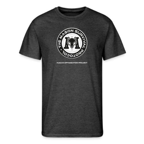 MasonSurvival Protocol White Text - Men's 50/50 T-Shirt
