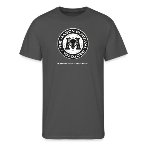 MasonSurvival Protocol White Text - Men's 50/50 T-Shirt