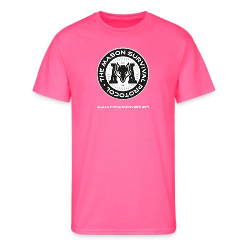 MasonSurvival Protocol White Text - Men's 50/50 T-Shirt