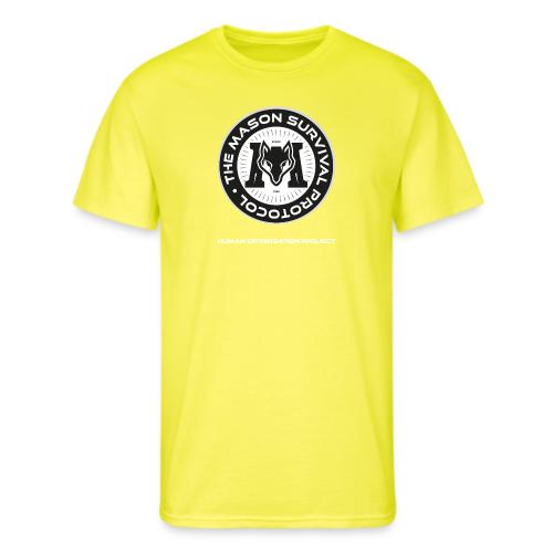 MasonSurvival Protocol White Text - Men's 50/50 T-Shirt