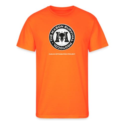 MasonSurvival Protocol White Text - Men's 50/50 T-Shirt