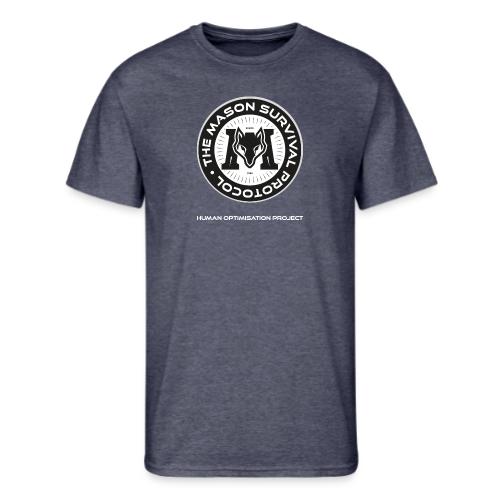 MasonSurvival Protocol White Text - Men's 50/50 T-Shirt