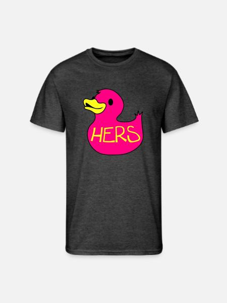 rubber duckie hers - Men's 50/50 T-Shirt - heather black