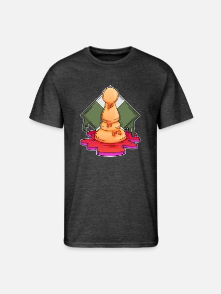Chess Piece Pawn - Men's 50/50 T-Shirt - heather black