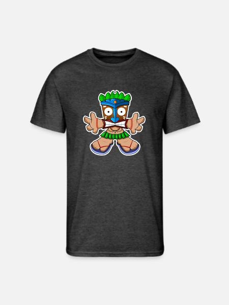 Tiki Surprise - Men's 50/50 T-Shirt - heather black
