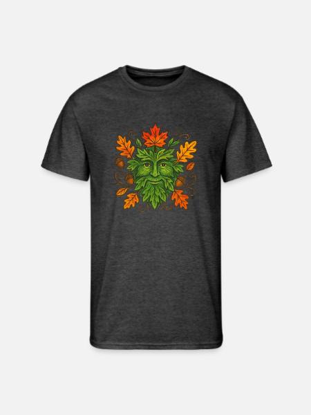 Autumn Greenman - Men's 50/50 T-Shirt - heather black