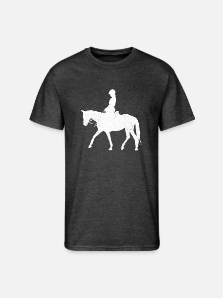 Equestrian White - Men's 50/50 T-Shirt - heather black