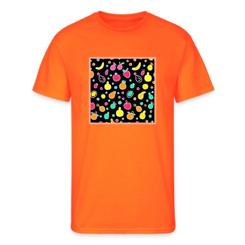 Vivid Neon Fruitful Pattern - Men's 50/50 T-Shirt