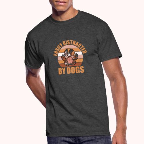 Easily Distracted By Dogs - Men's 50/50 T-Shirt